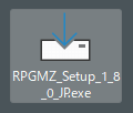 『RPGMZ_Setup_XX_XX_XX_JP.exe』というファイルがダウンロードされます